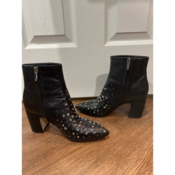 Sam Edelman Hal Studded Bootie in Black Leather Women's 8 - Picture 4 of 10